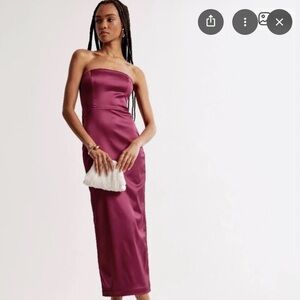 Abercrombie & Fitch Deep Red Midi Dress